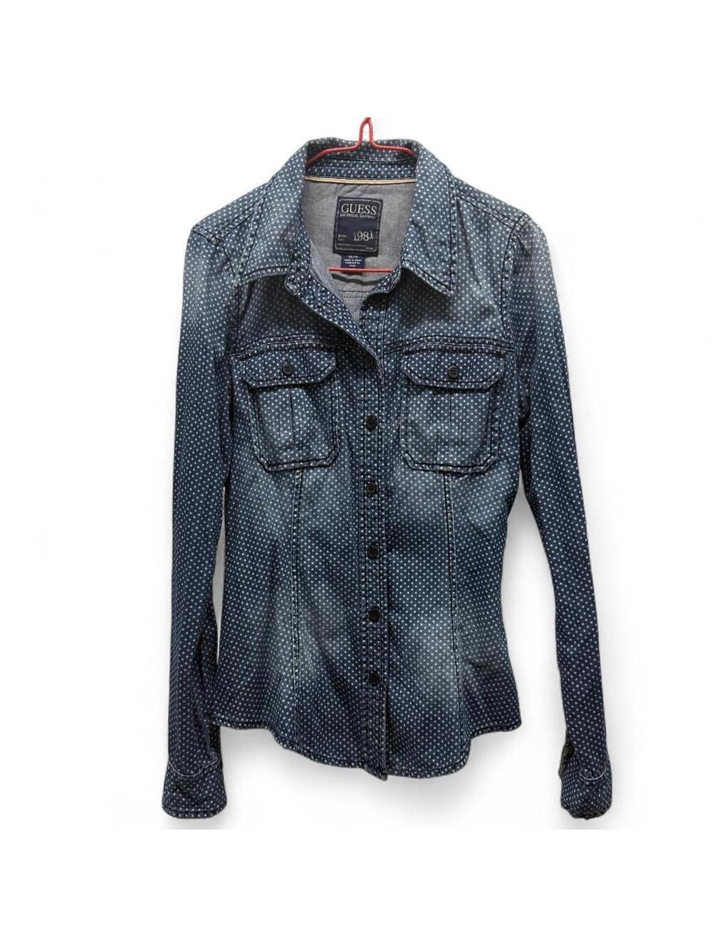 Guess Denim Polka Dot Button Up